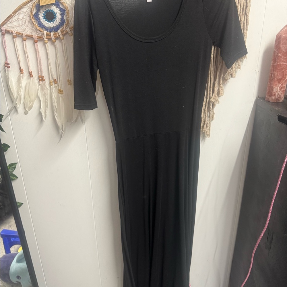 LuLaRoe Black Scoop Neck Maxi Dress